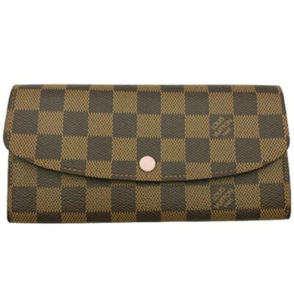 Louis Vuitton Ballerine Portefeuille Brown Ebene Long Rose Wallet Emily Pink - Picture 1 of 1